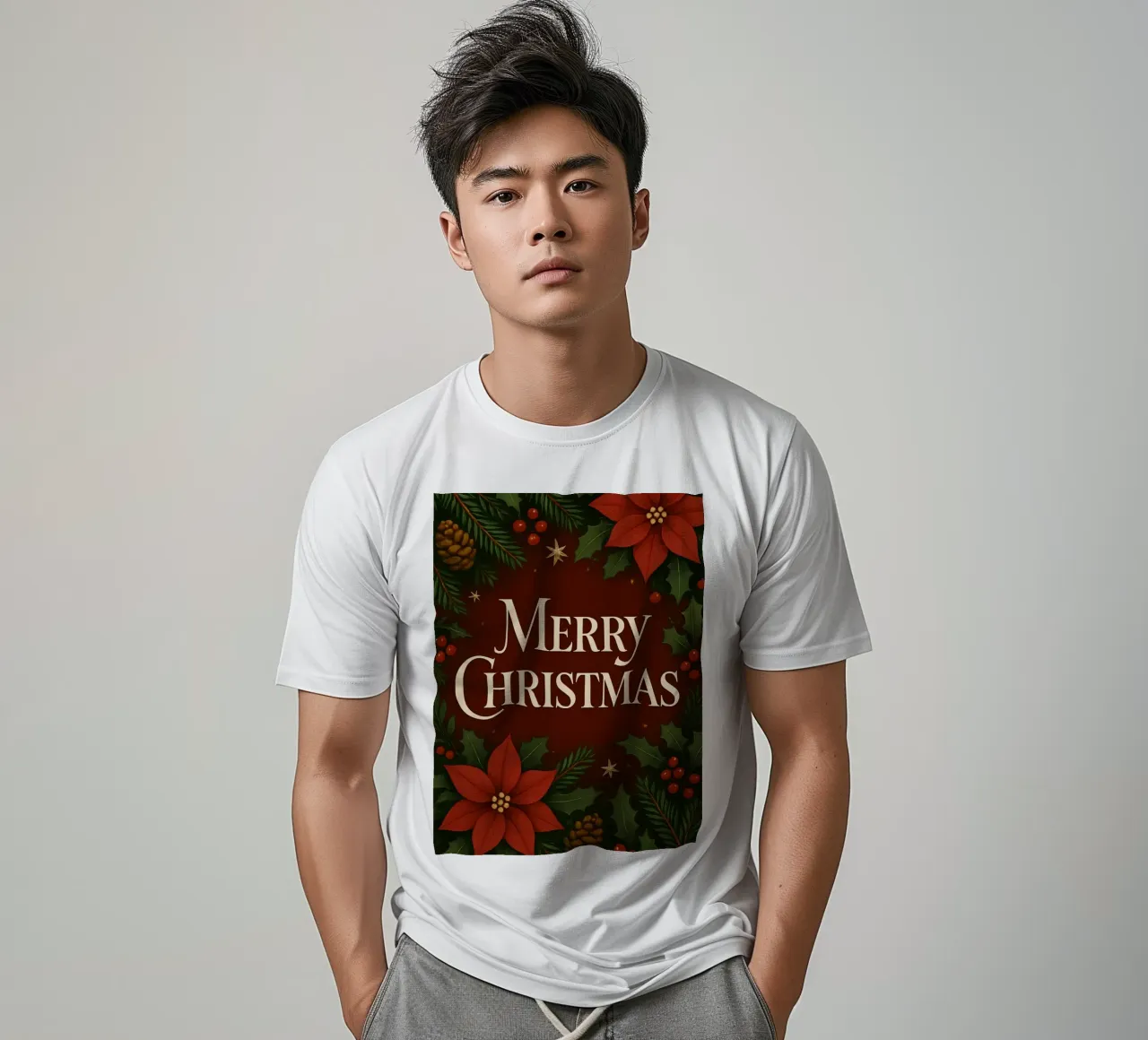Buon Natale botanico classico t-shirt da Nordic Noel Studio