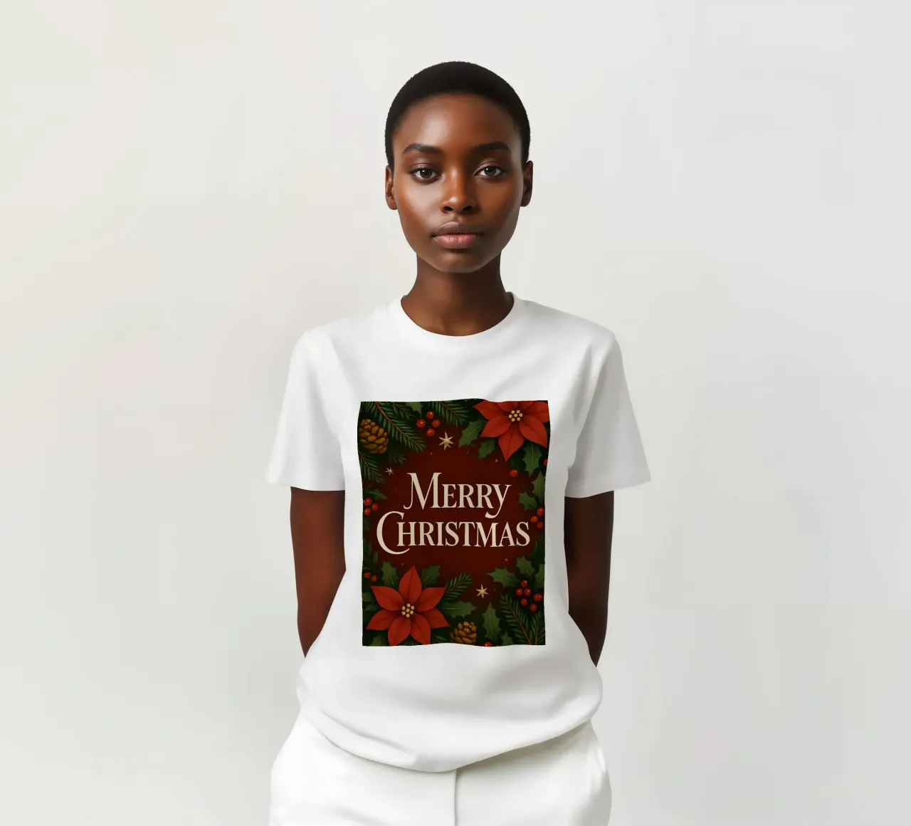 Buon Natale botanico classico t-shirt da Nordic Noel Studio