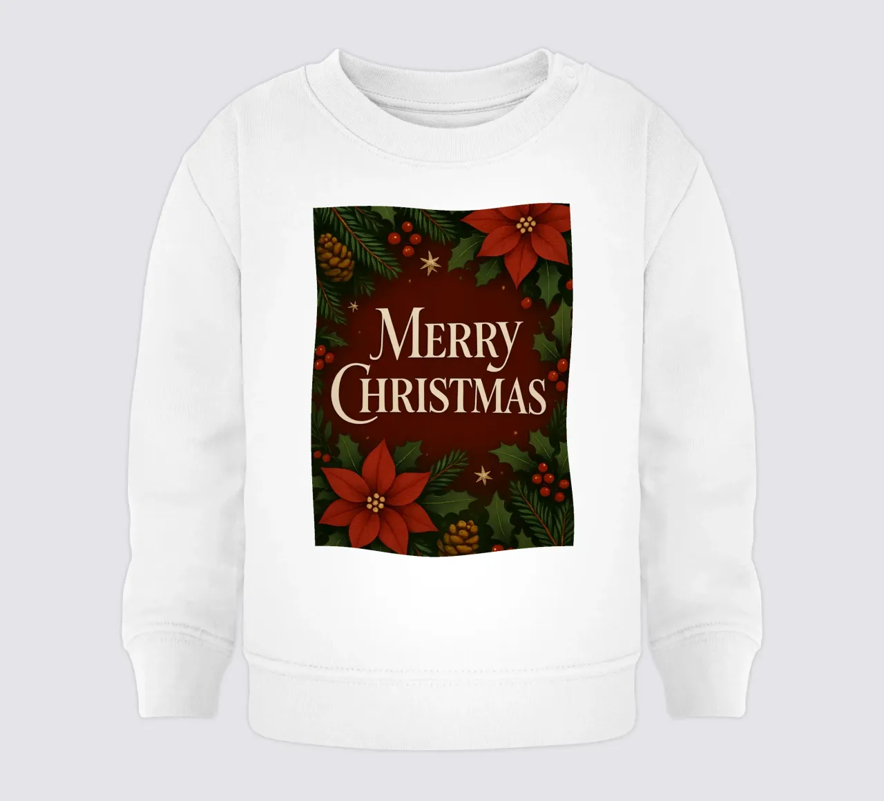 Buon Natale botanico classico felpa neonato da Nordic Noel Studio