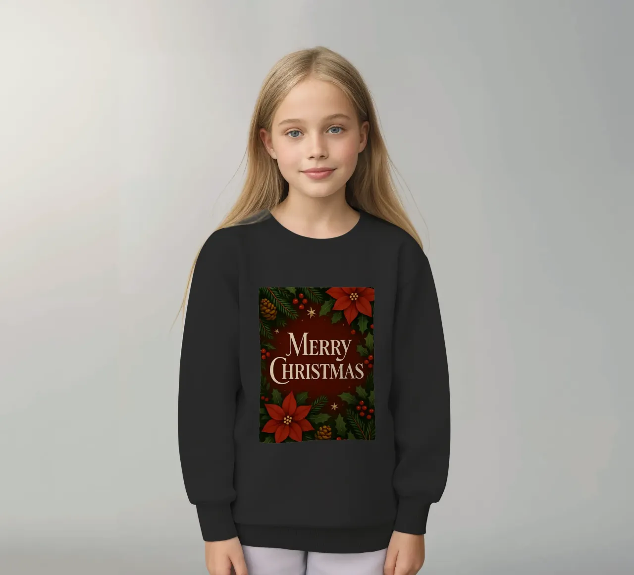 Buon Natale botanico classico felpa bambino da Nordic Noel Studio