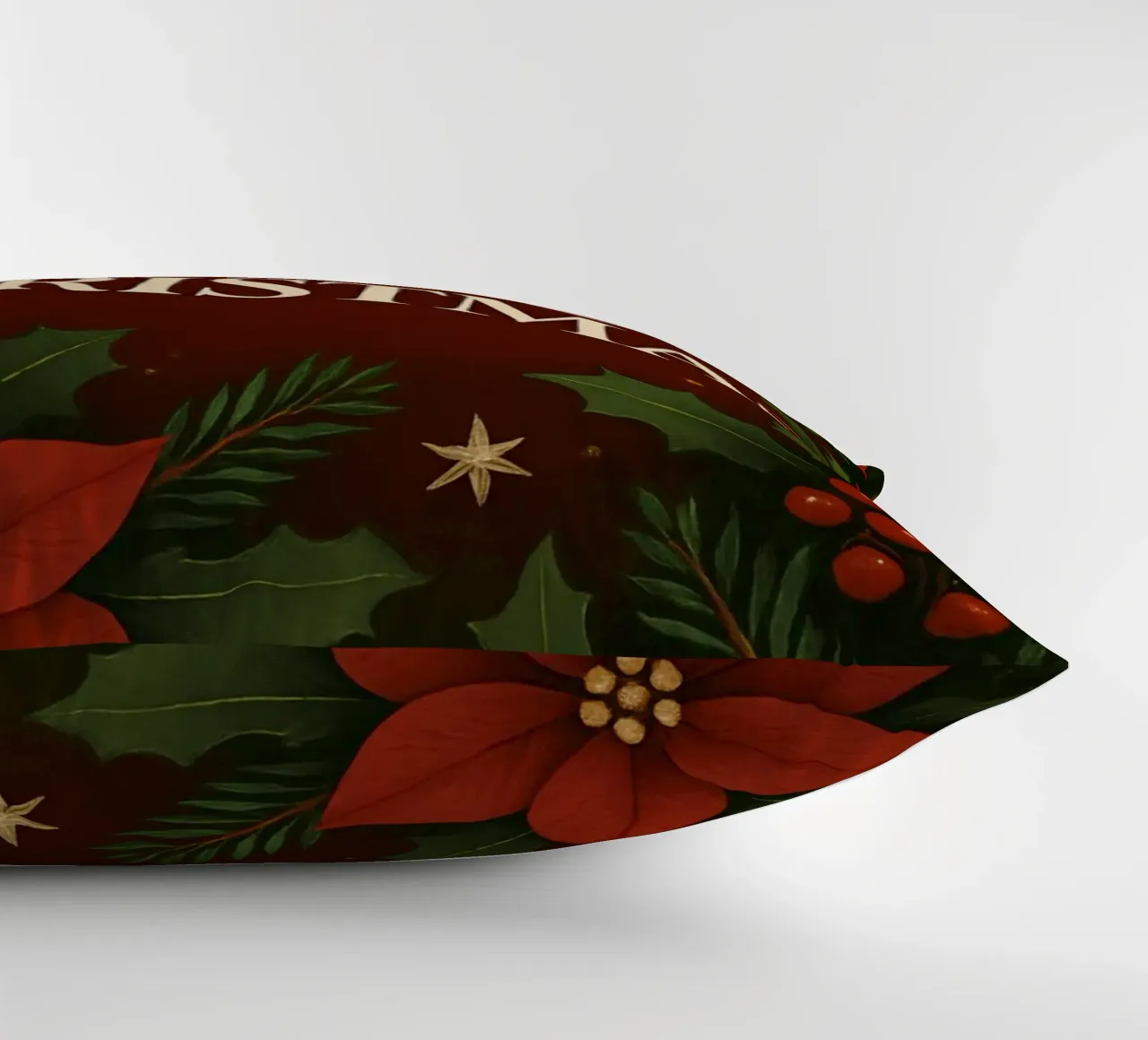 Buon Natale botanico classico cuscino da Nordic Noel Studio