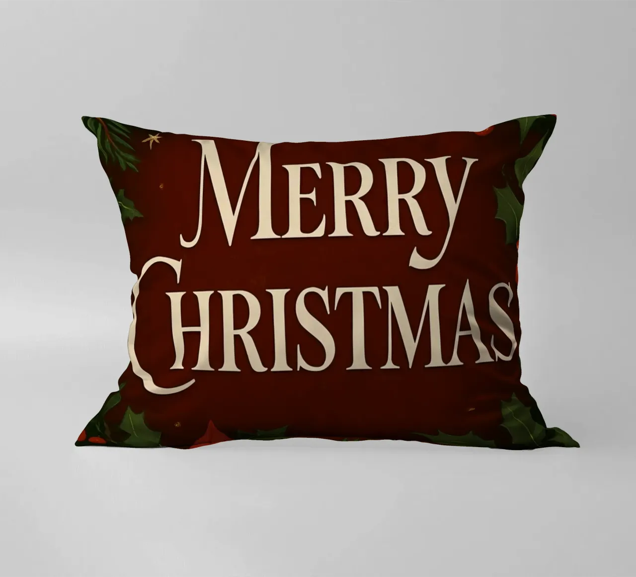 Buon Natale botanico classico cuscino da Nordic Noel Studio