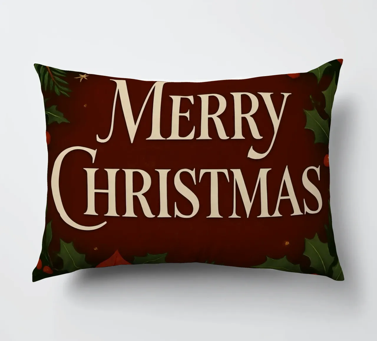 Buon Natale botanico classico cuscino da Nordic Noel Studio