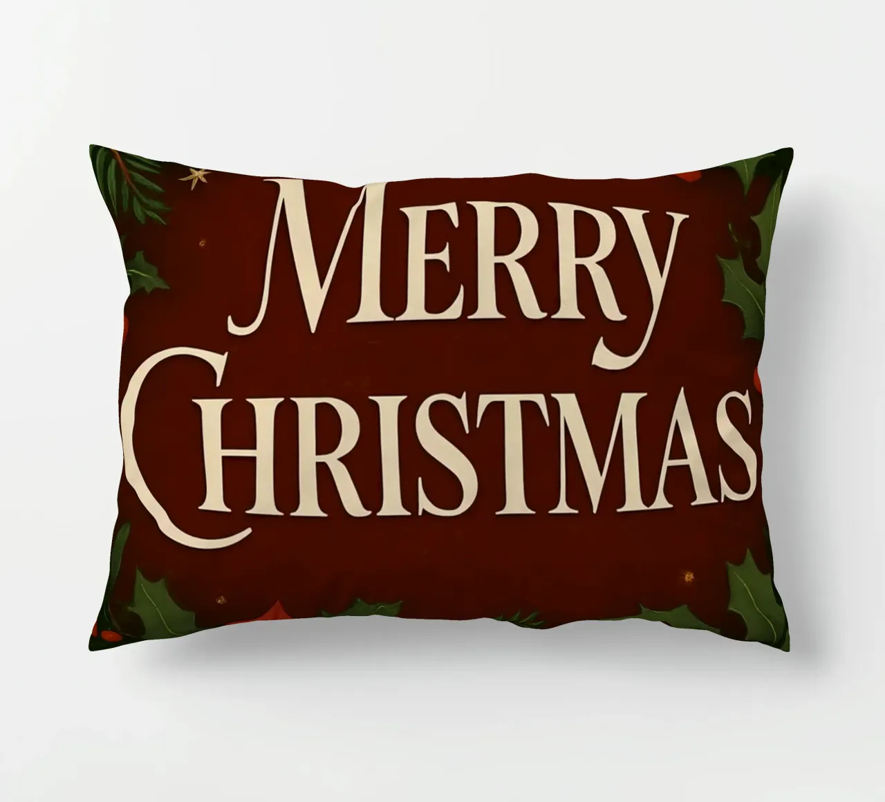 Buon Natale botanico classico cuscino da Nordic Noel Studio