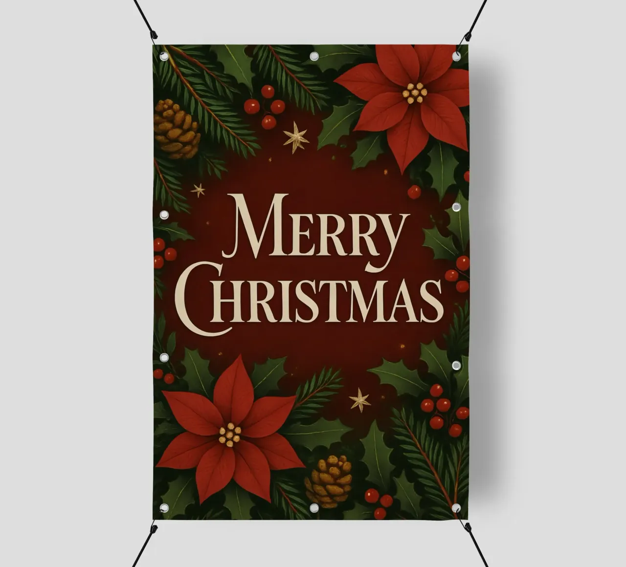 Buon Natale botanico classico telo in pvc da Nordic Noel Studio