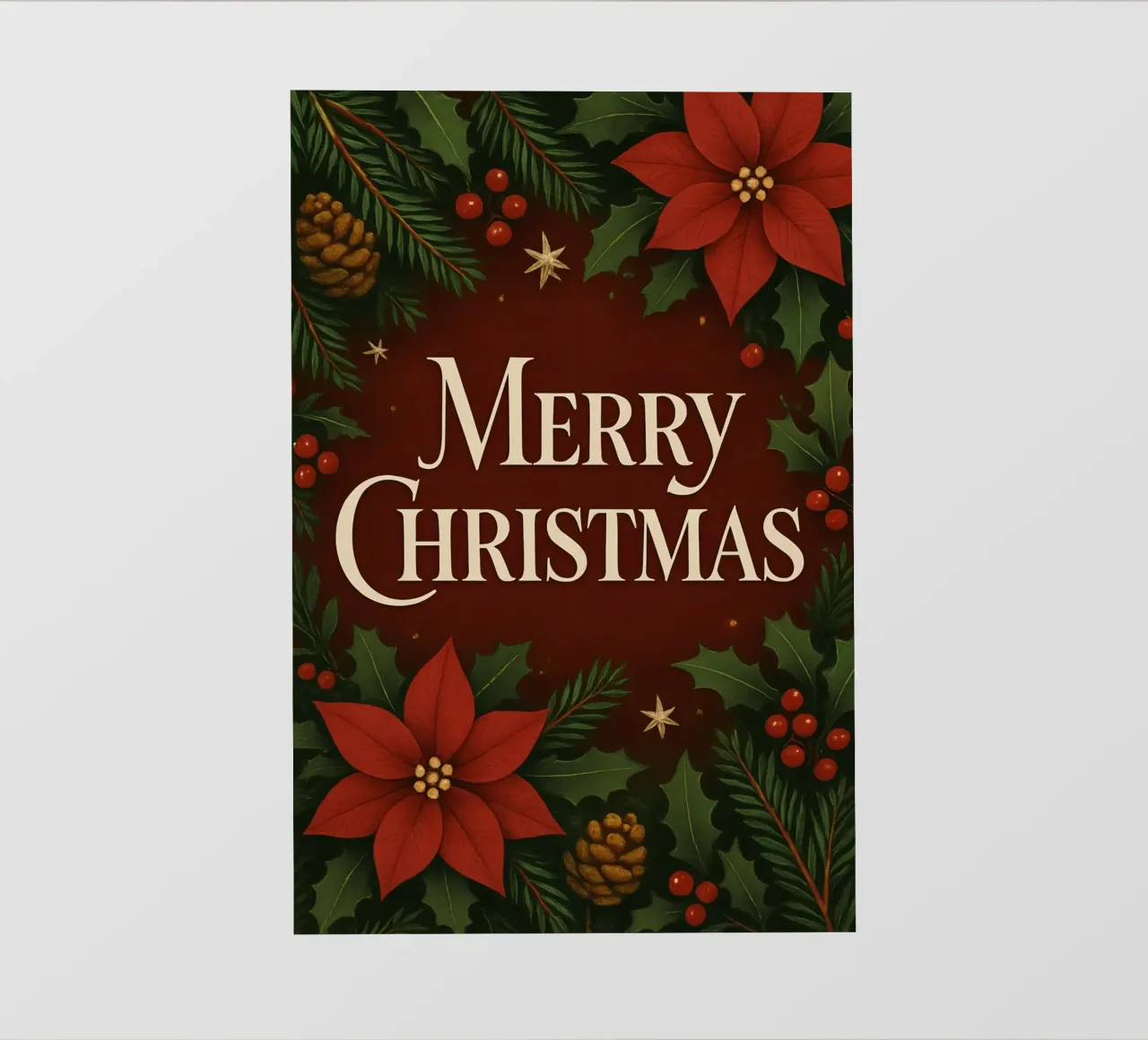 Buon Natale botanico classico telo in pvc da Nordic Noel Studio