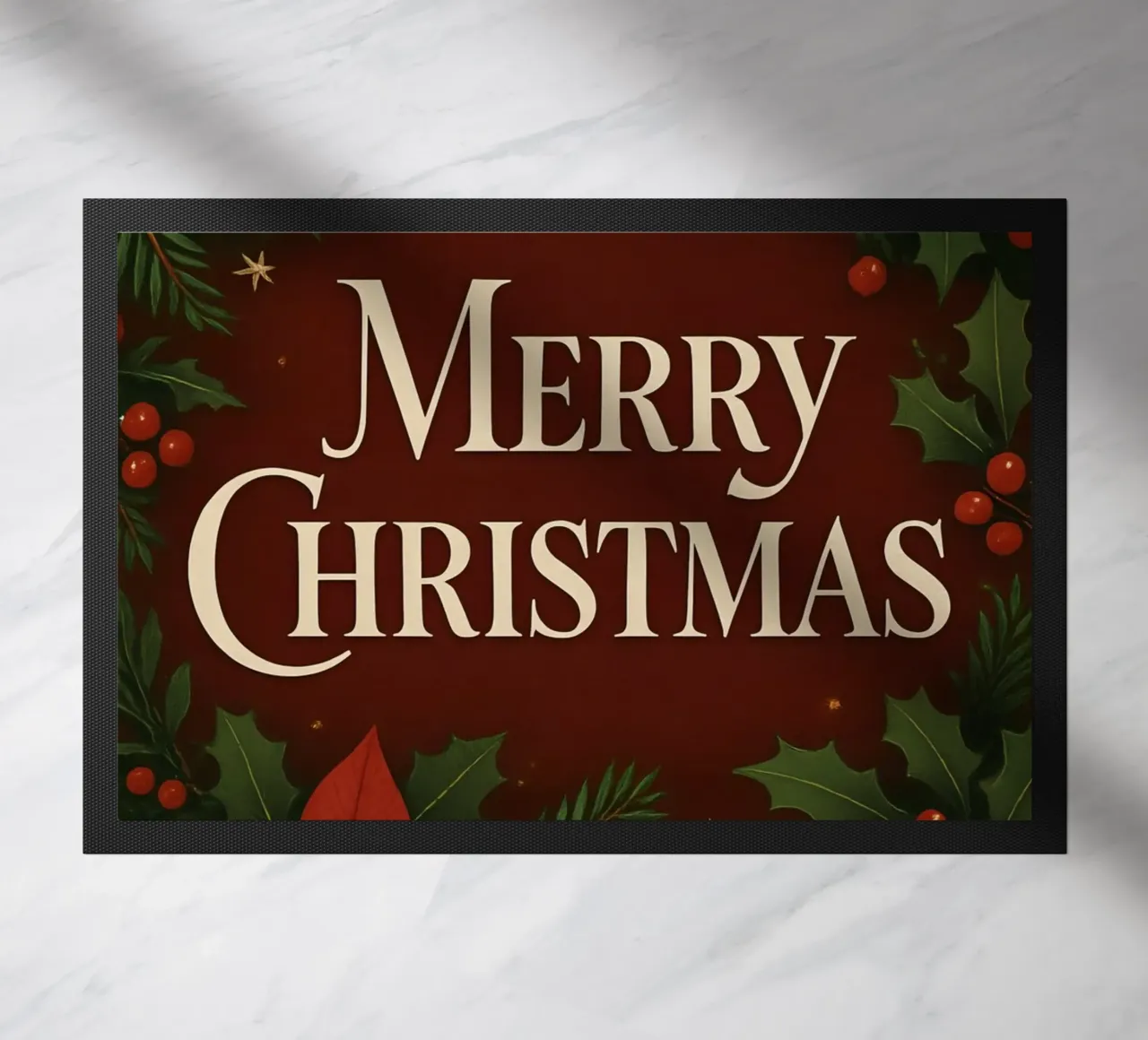 Buon Natale botanico classico zerbino da Nordic Noel Studio