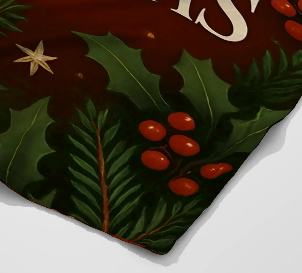 Buon Natale botanico classico coperta in pile da Nordic Noel Studio