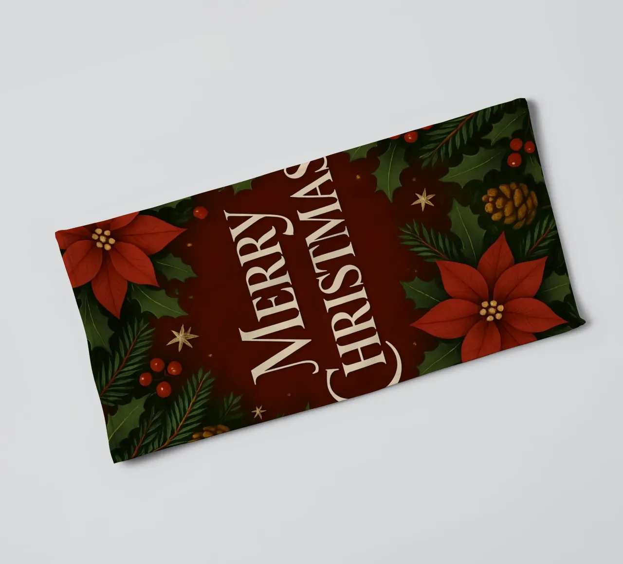 Buon Natale botanico classico asciugamano da bagno da Nordic Noel Studio