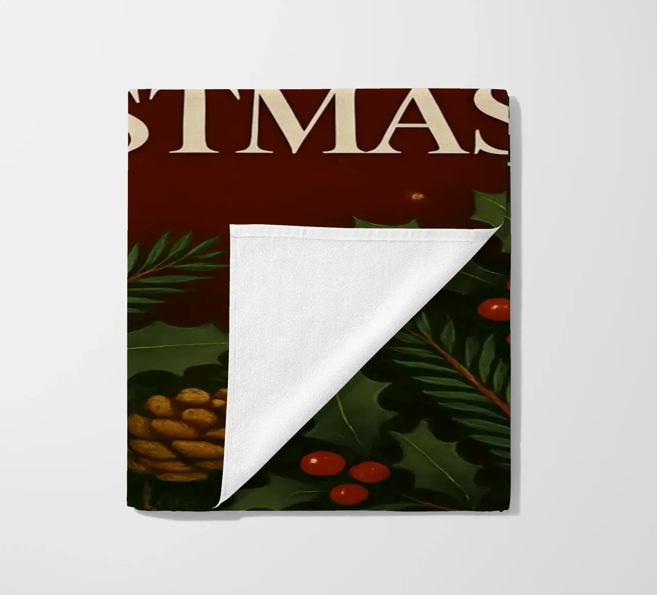 Buon Natale botanico classico telo mare da Nordic Noel Studio