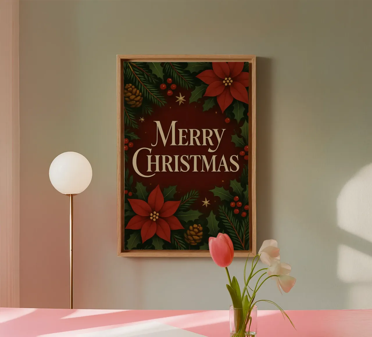 Buon Natale botanico classico tela da Nordic Noel Studio