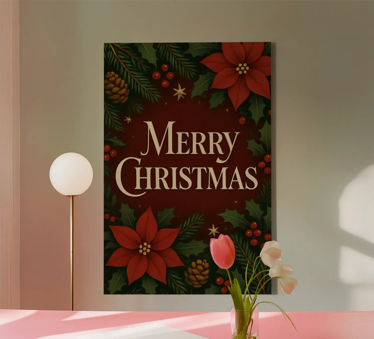 Buon Natale botanico classico tela da Nordic Noel Studio