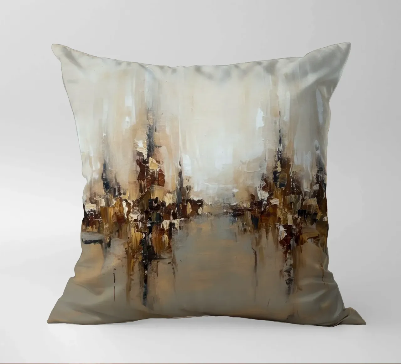 Abstract Cityscap Natural Color Field Tone cuscino da EverLuvv Studio