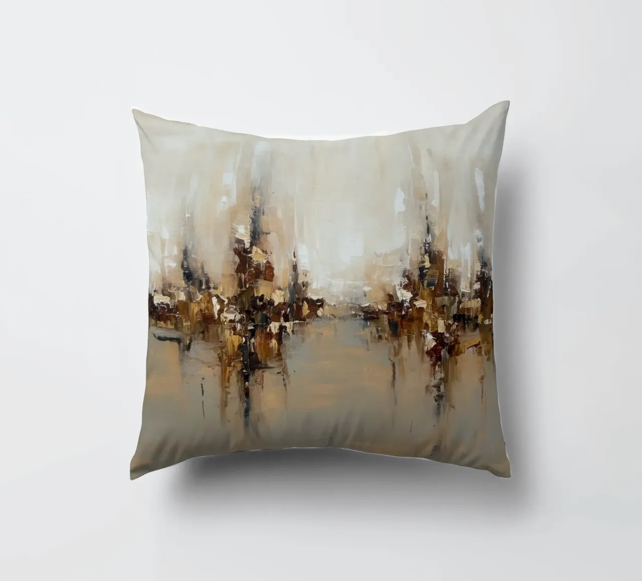 Abstract Cityscap Natural Color Field Tone cuscino da EverLuvv Studio