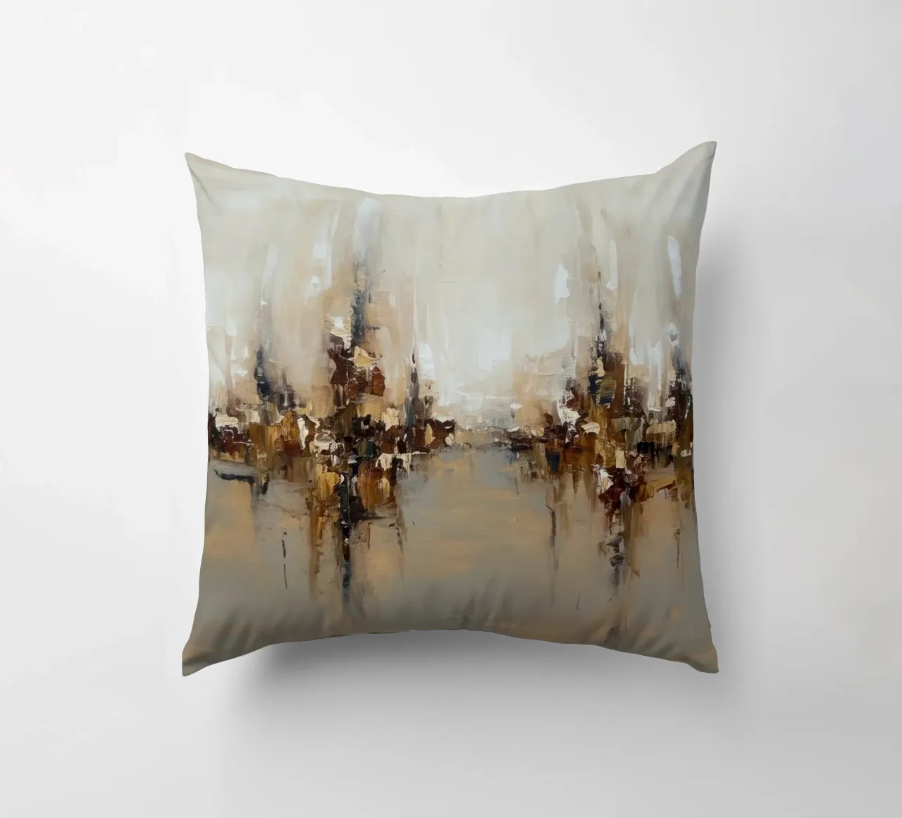Abstract Cityscap Natural Color Field Tone cuscino da EverLuvv Studio
