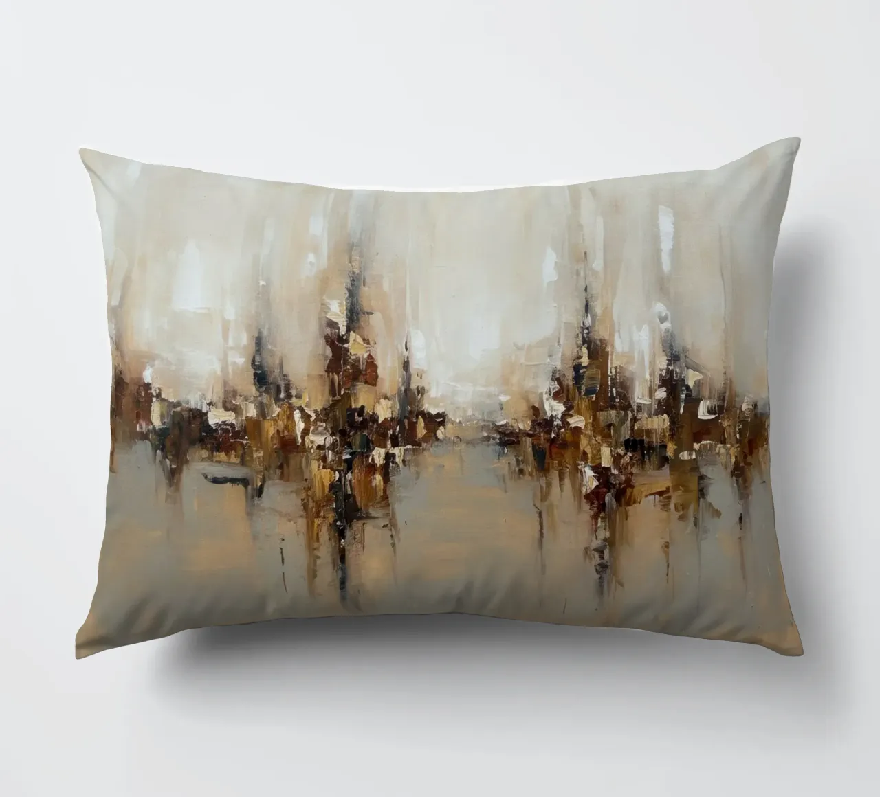 Abstract Cityscap Natural Color Field Tone cuscino da EverLuvv Studio