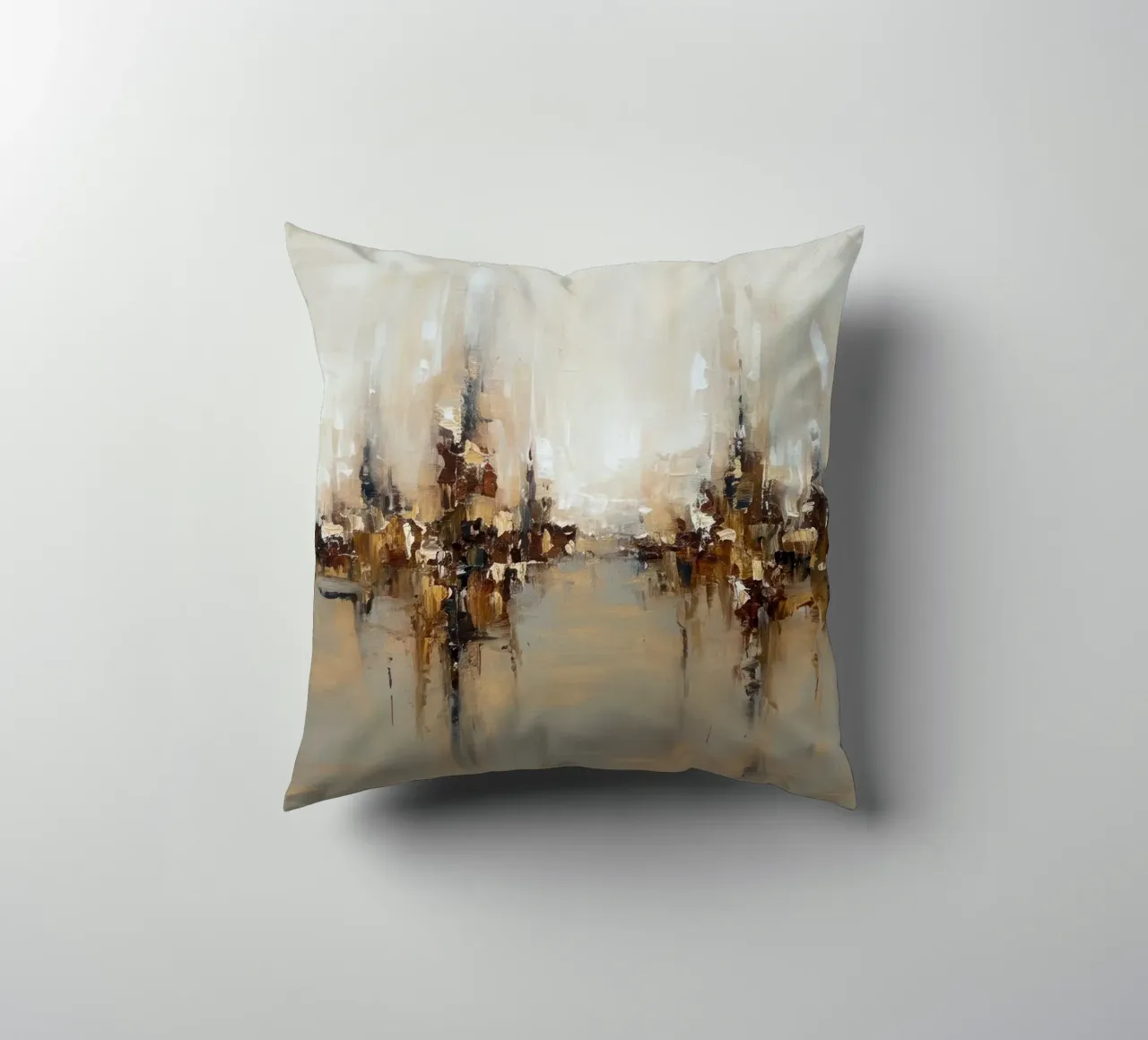 Abstract Cityscap Natural Color Field Tone cuscino da EverLuvv Studio