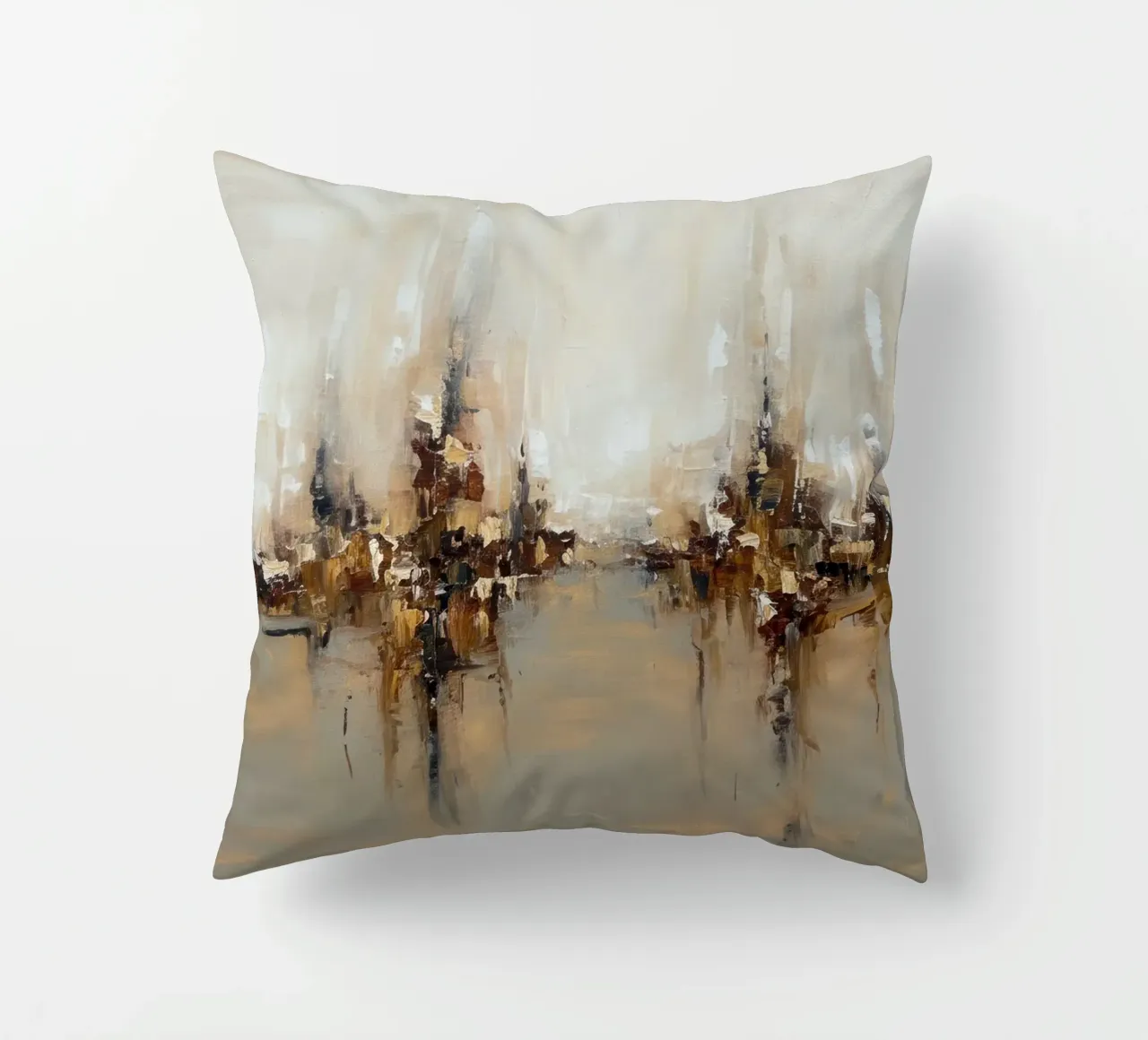 Abstract Cityscap Natural Color Field Tone cuscino da EverLuvv Studio