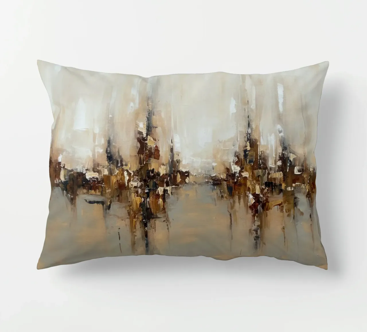 Abstract Cityscap Natural Color Field Tone cuscino da EverLuvv Studio