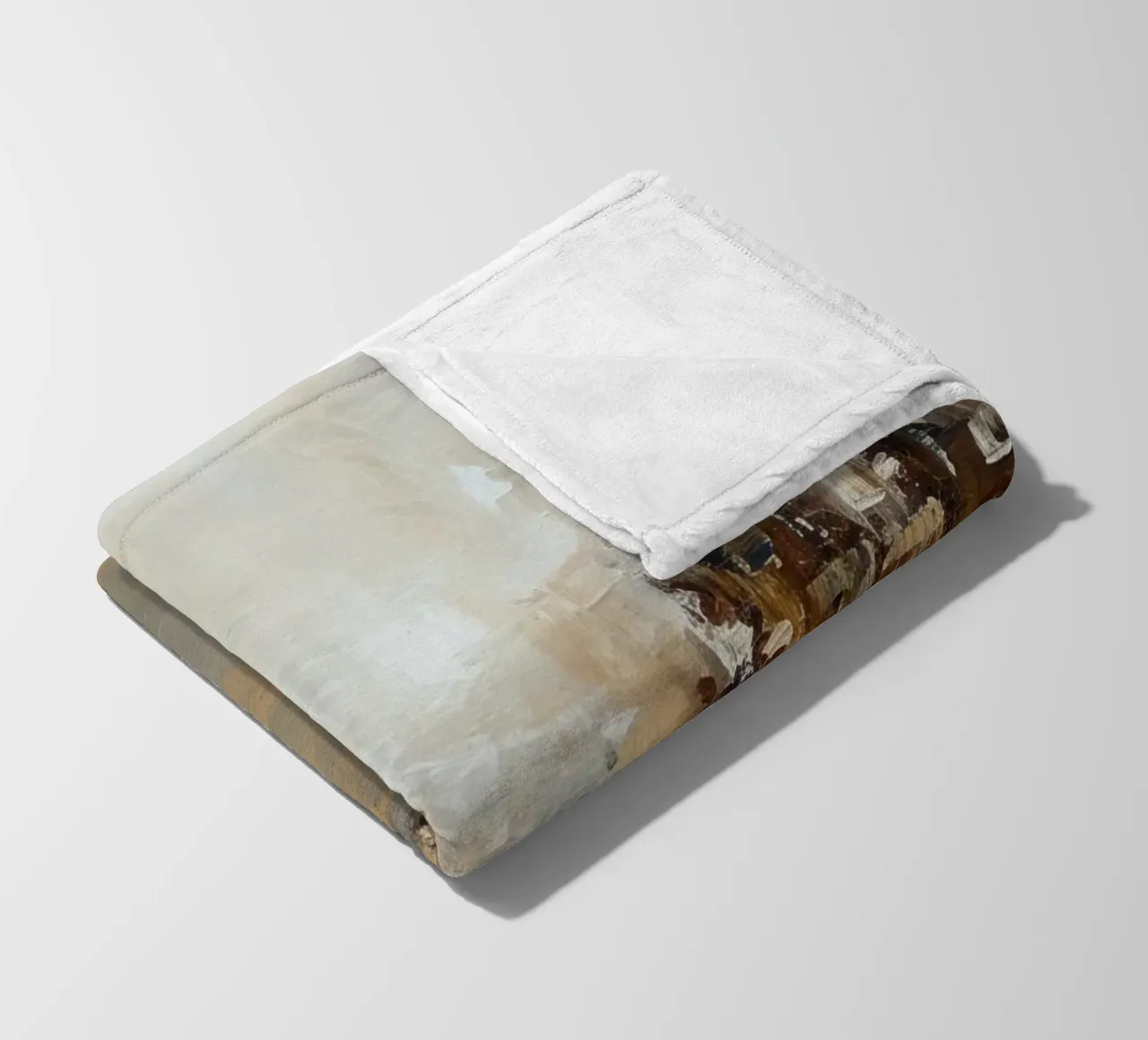 Abstract Cityscap Natural Color Field Tone coperta in pile da EverLuvv Studio