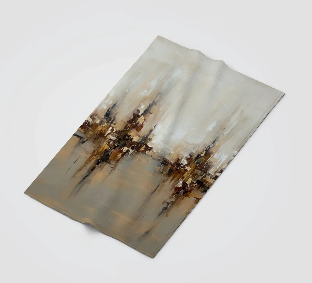 Abstract Cityscap Natural Color Field Tone coperta in pile da EverLuvv Studio