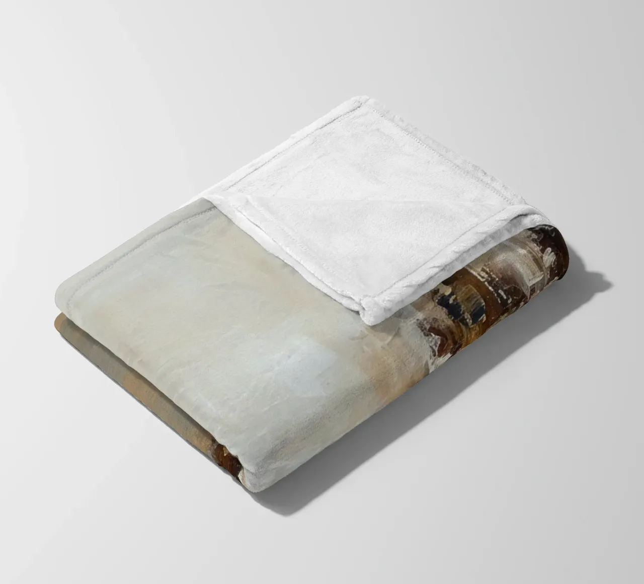 Abstract Cityscap Natural Color Field Tone coperta in pile da EverLuvv Studio