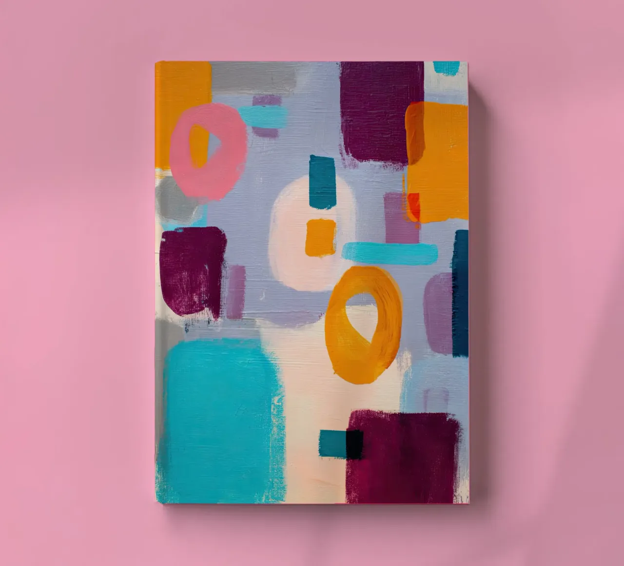 Bold Color Blocks Abstract Painting Print notebook by StudioVO