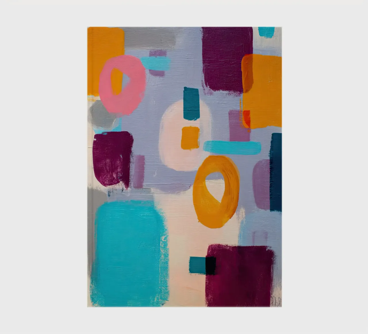 Bold Color Blocks Abstract Painting Print notebook by StudioVO