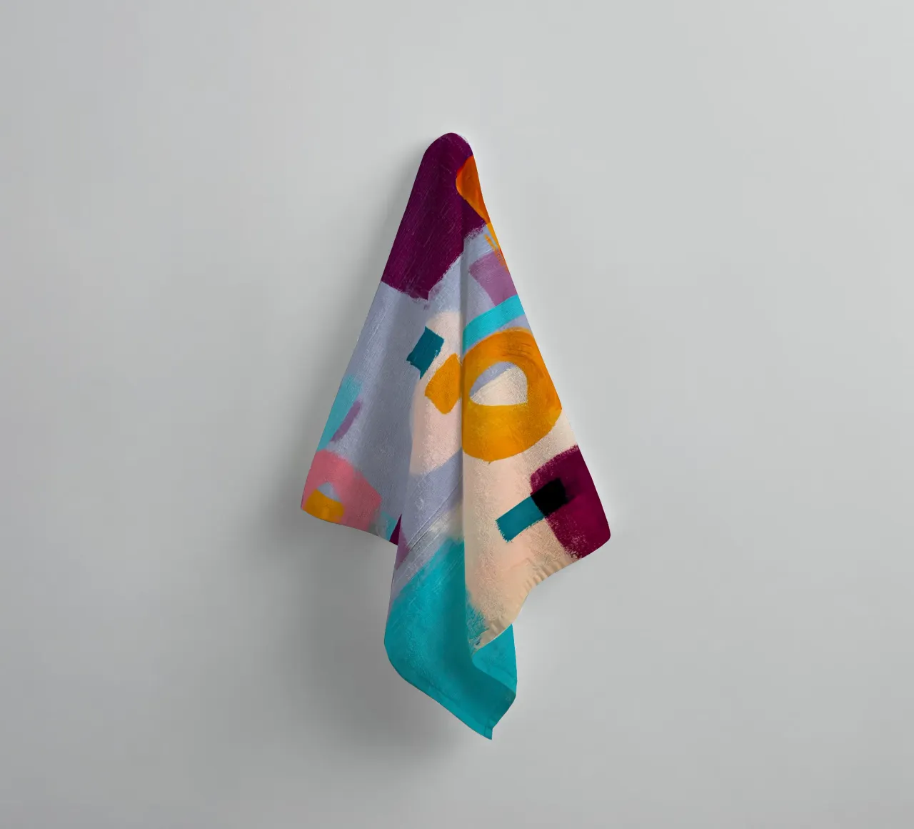 Bold Color Blocks Abstract Painting Print towel by StudioVO