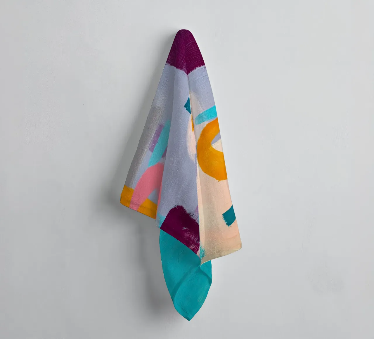 Bold Color Blocks Abstract Painting Print towel by StudioVO