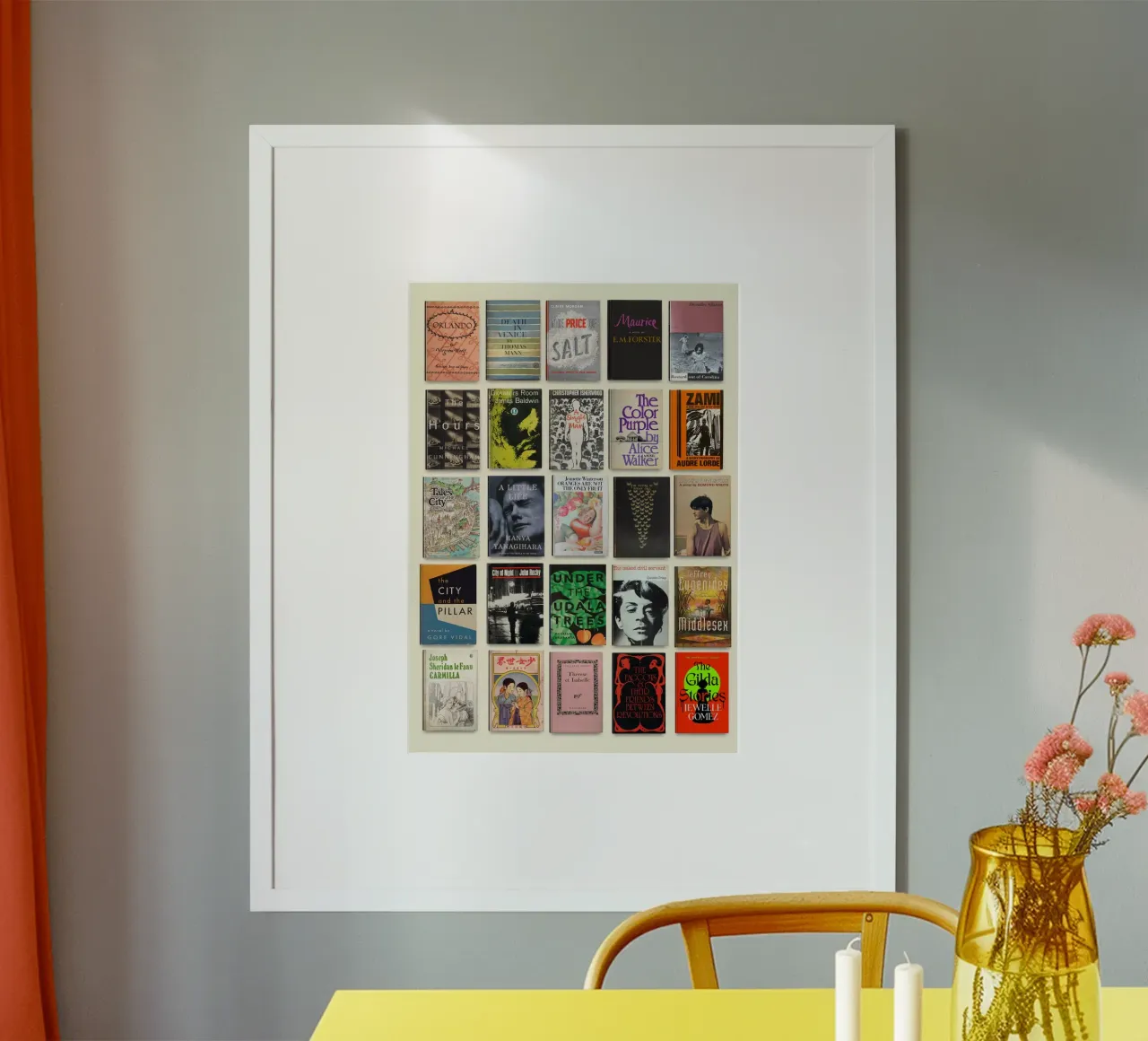 LGBTQ literatuur Print poster met houten frame van MissLiterarty