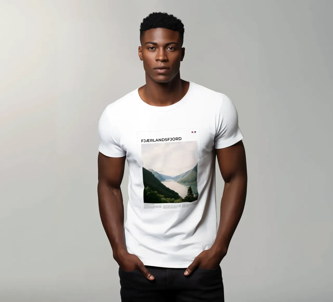 Fjaerlandsfjord: Typography t-shirt da FujiType