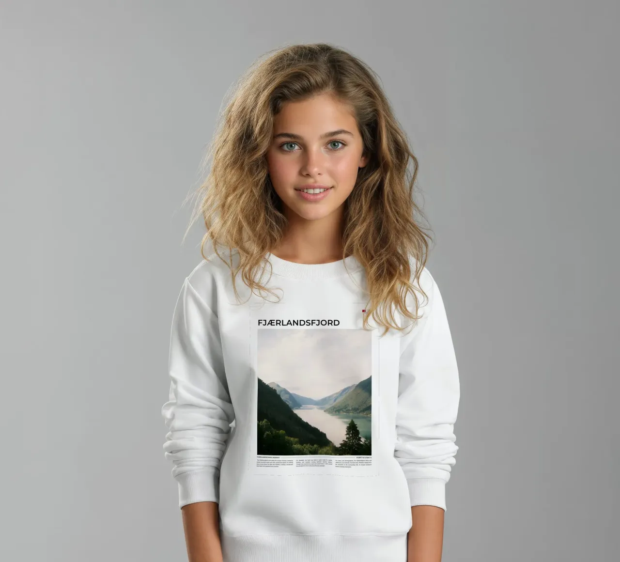 Fjaerlandsfjord: Typography felpa bambino da FujiType