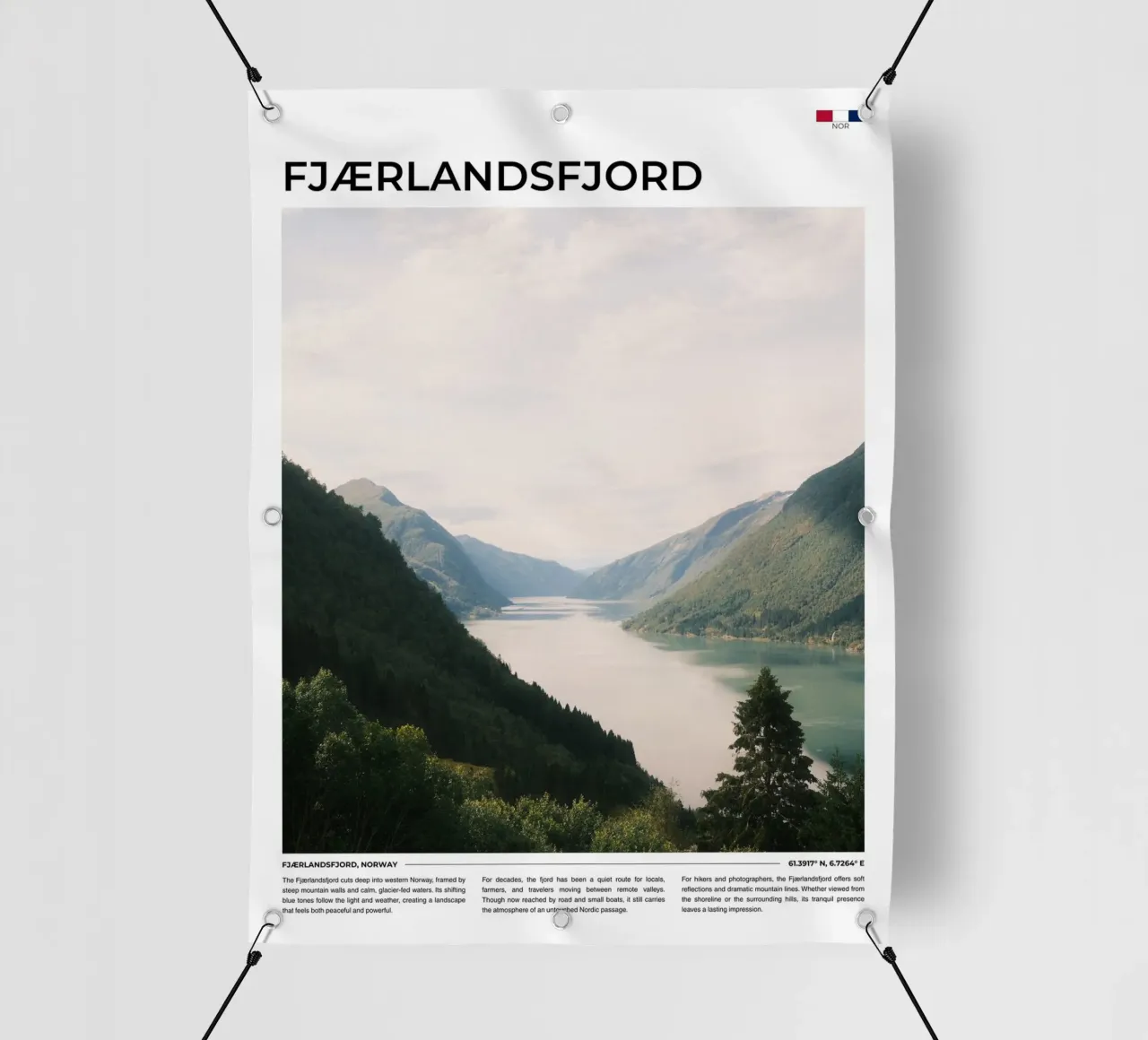 Fjaerlandsfjord: Typography telo in pvc da FujiType