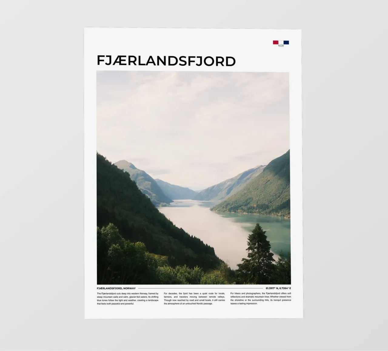 Fjaerlandsfjord: Typography telo in pvc da FujiType