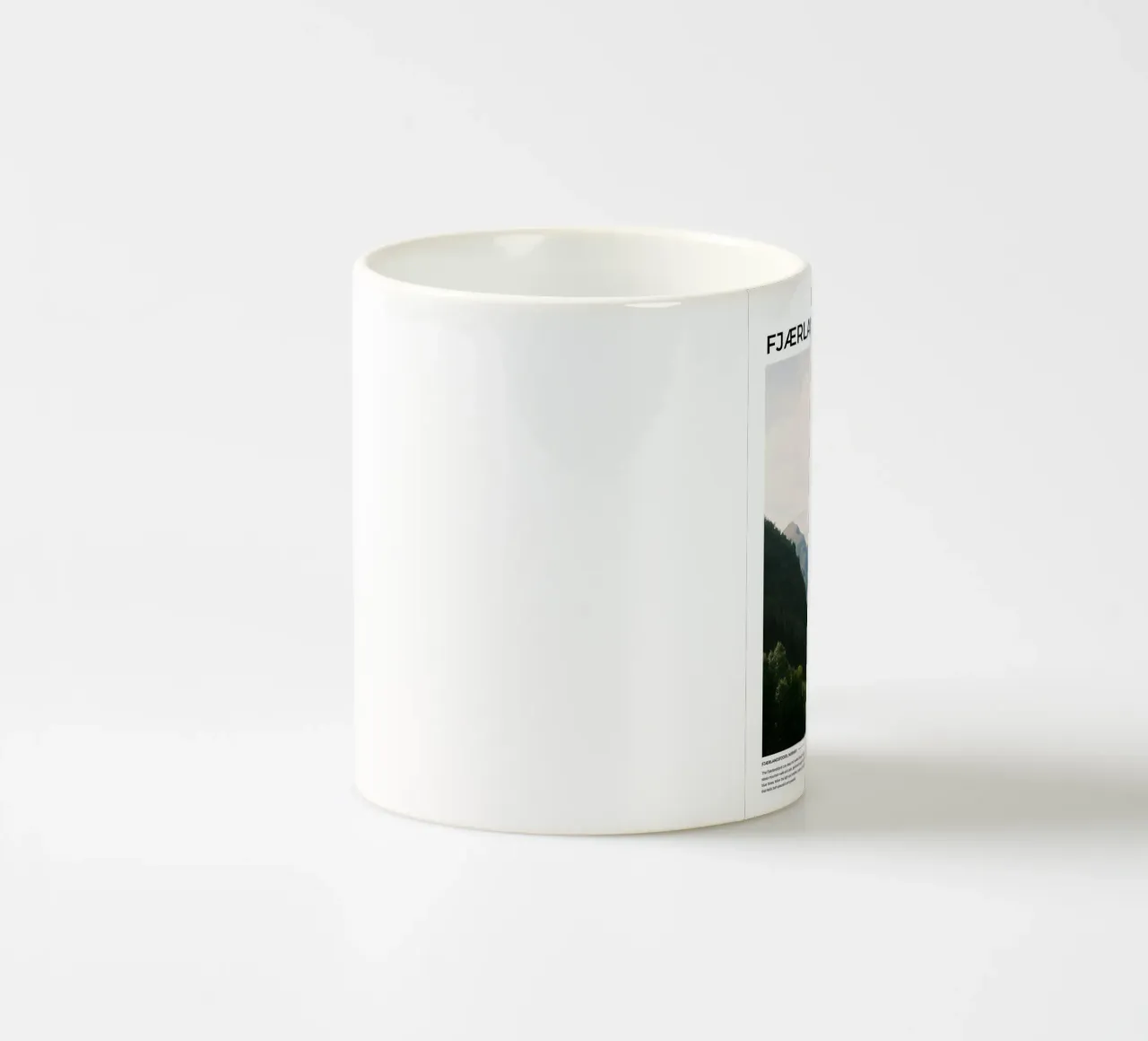 Fjaerlandsfjord: Typography tazza in ceramica da FujiType