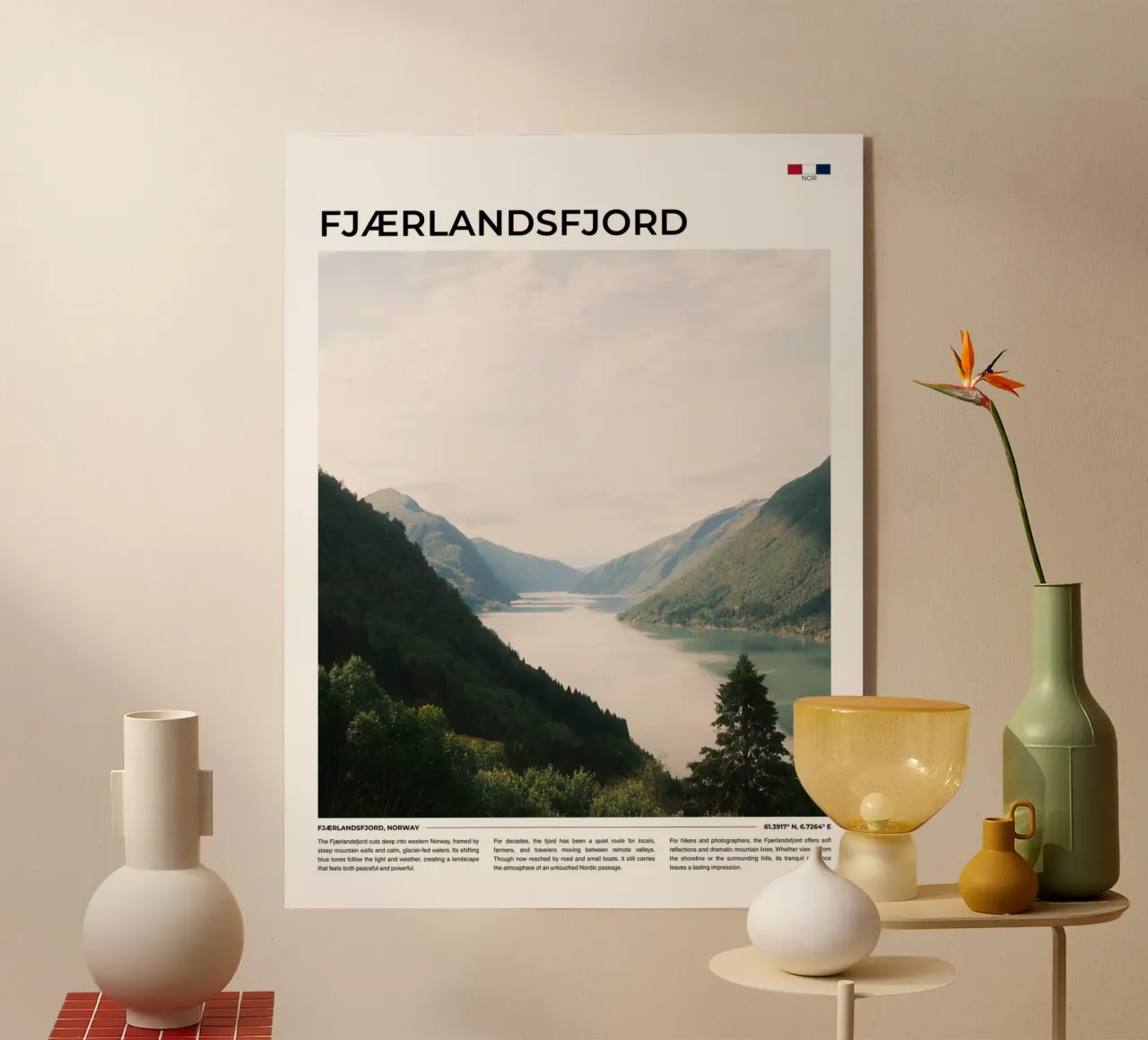 Fjaerlandsfjord: Typography plexiglass da FujiType