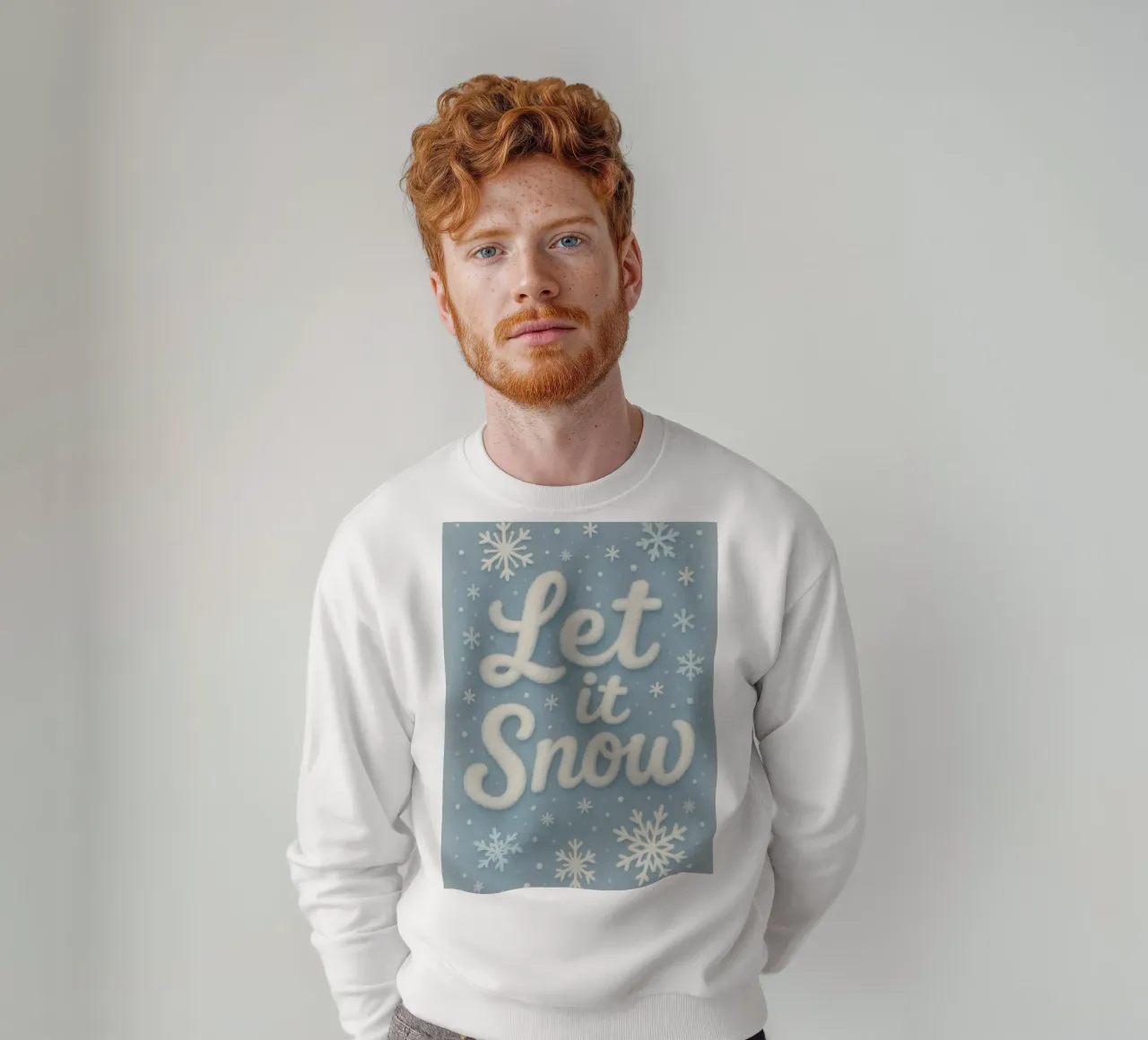 Morbide scritte invernali sulla neve felpa da Nordic Noel Studio