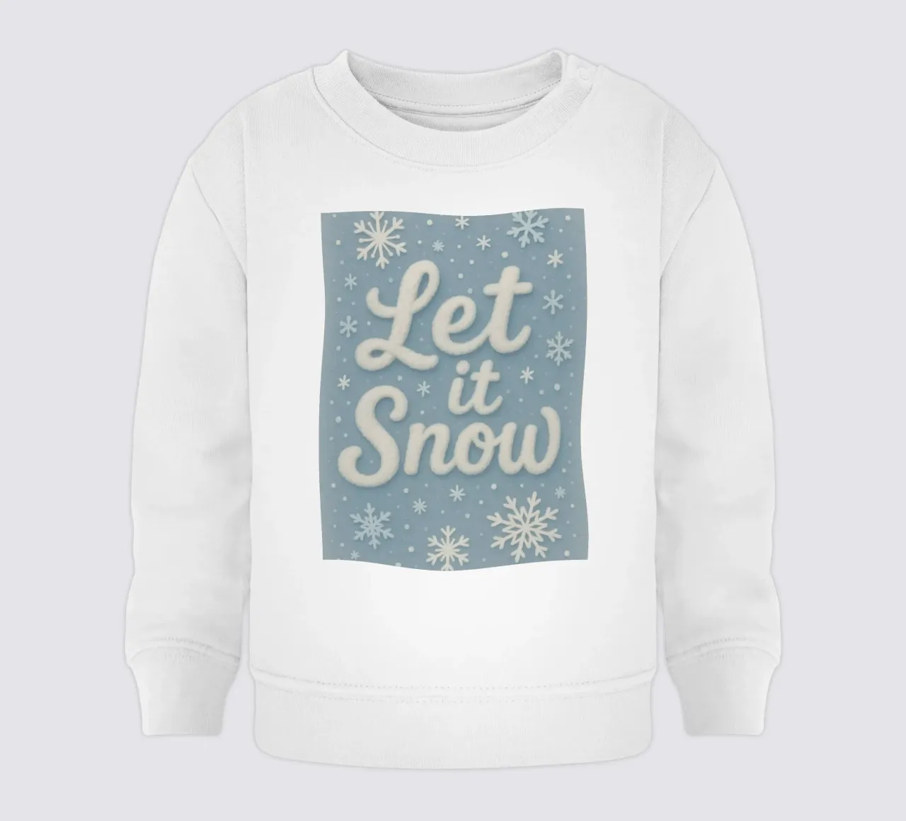 Morbide scritte invernali sulla neve felpa neonato da Nordic Noel Studio