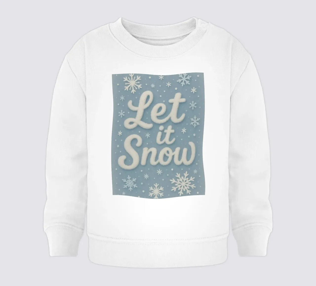 Morbide scritte invernali sulla neve felpa neonato da Nordic Noel Studio