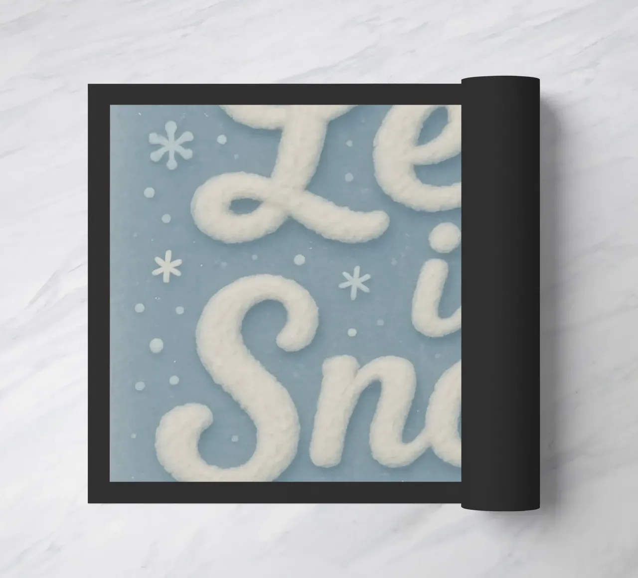 Morbide scritte invernali sulla neve zerbino da Nordic Noel Studio