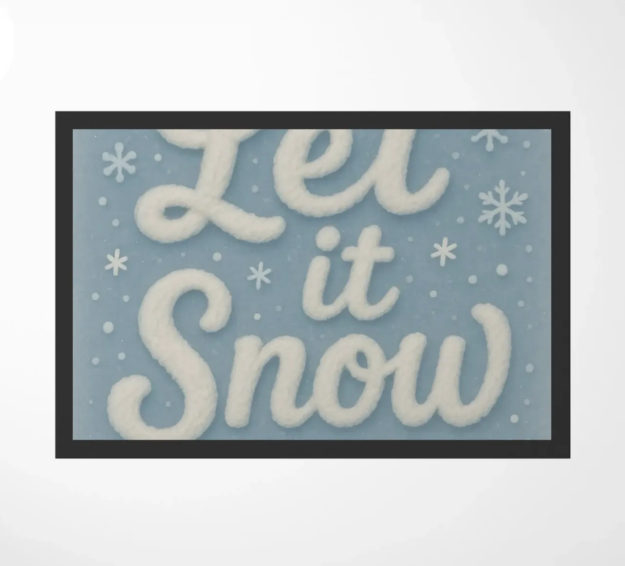 Morbide scritte invernali sulla neve zerbino da Nordic Noel Studio