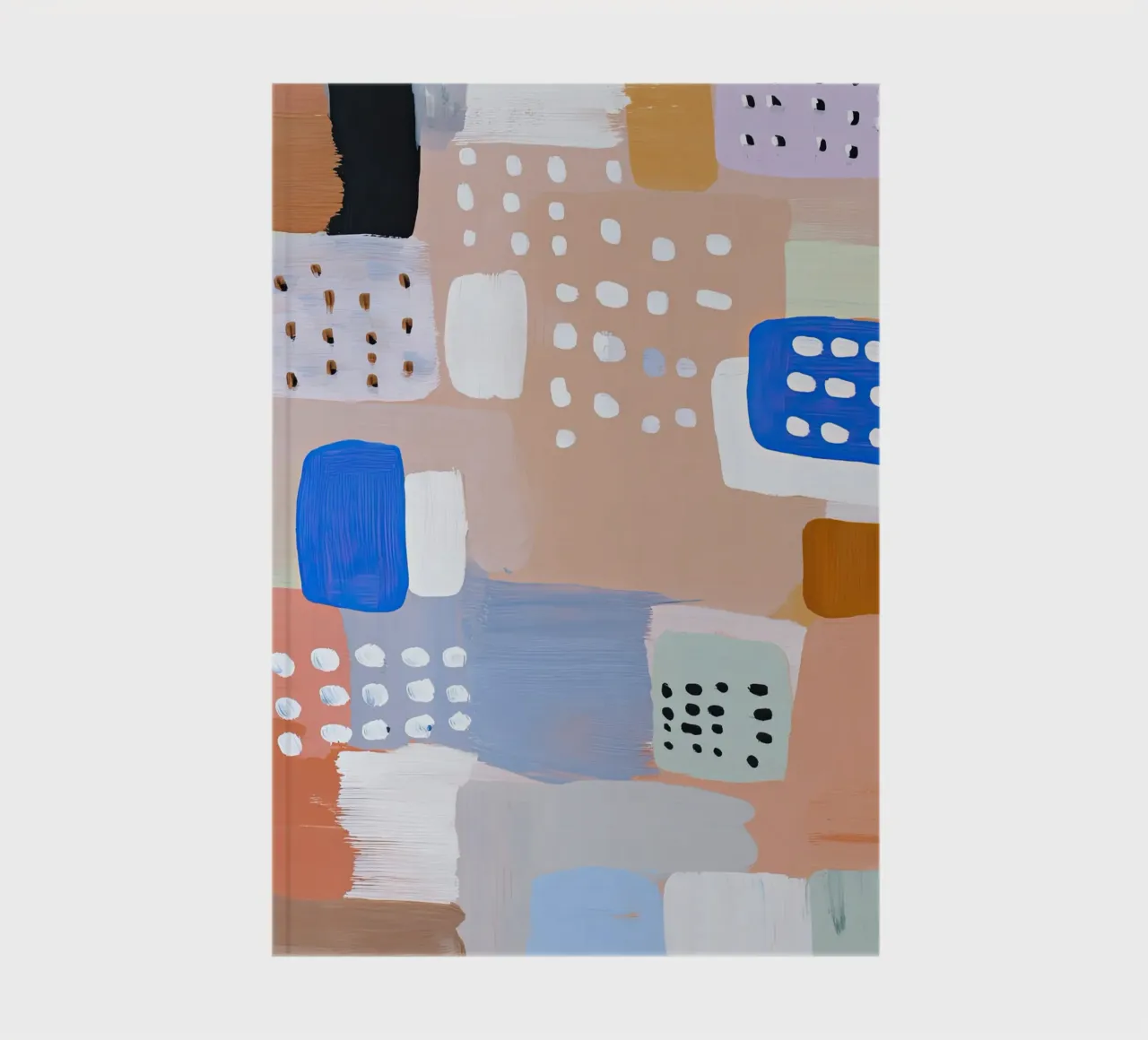 Arte moderna astratta giocosa dai colori tenui diario da StudioVO