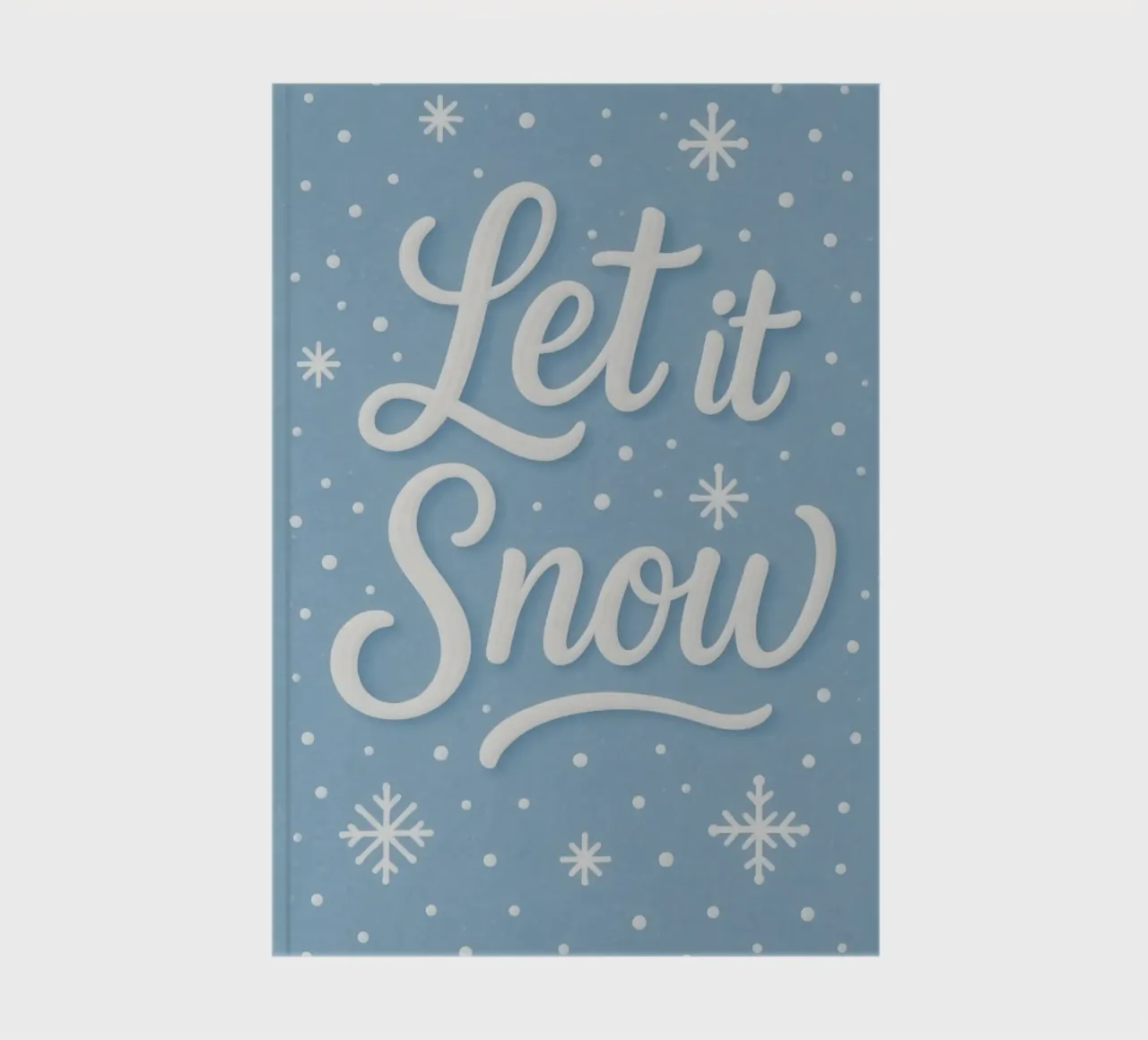 Clean Winter Typography – Let it Snow notebook by Nordic Noel Studio