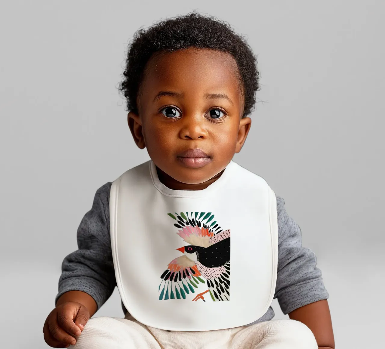 Adesivo e abbigliamento con ali colorate bavaglino da ArtsySesta