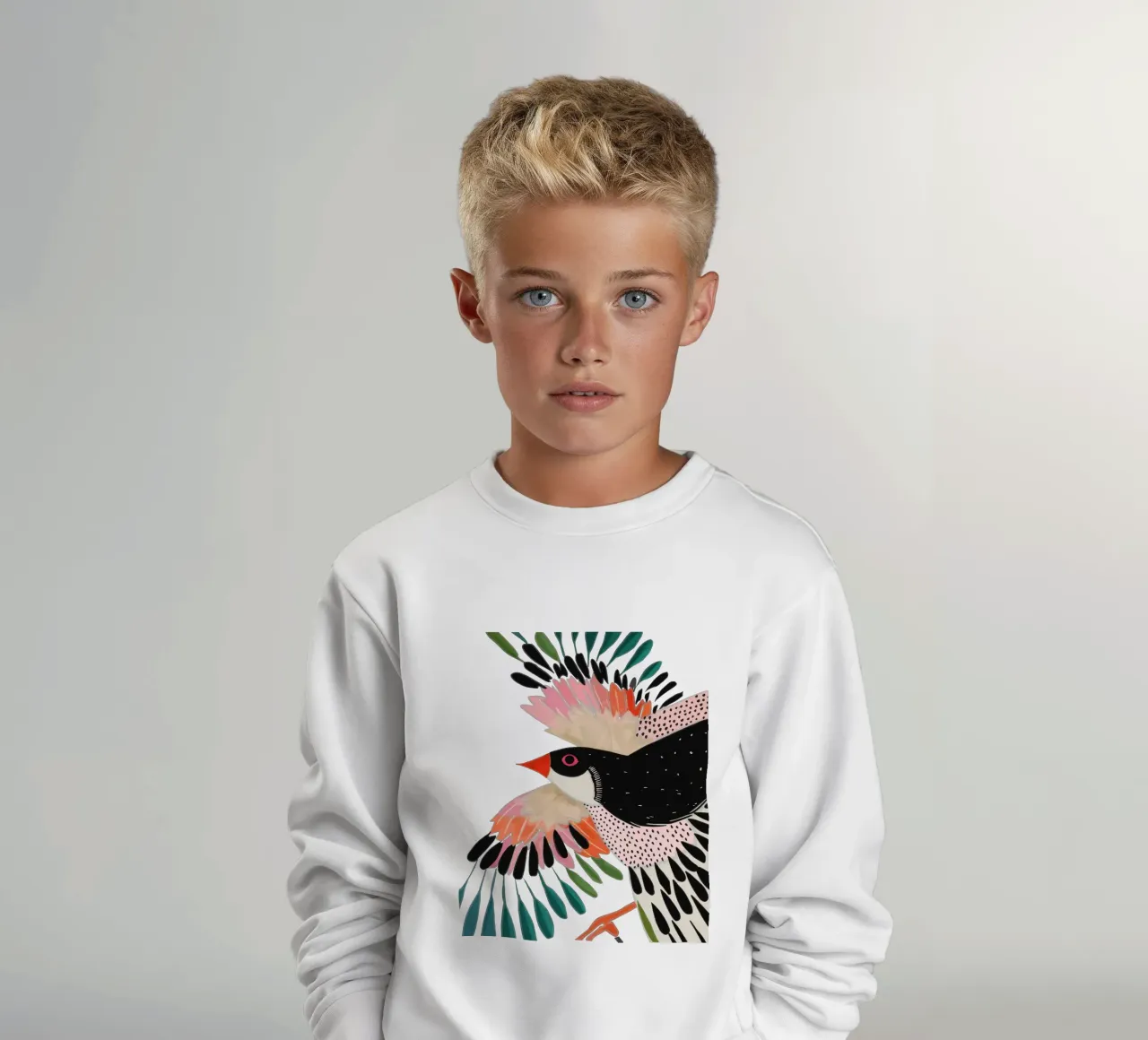 Adesivo e abbigliamento con ali colorate felpa bambino da ArtsySesta
