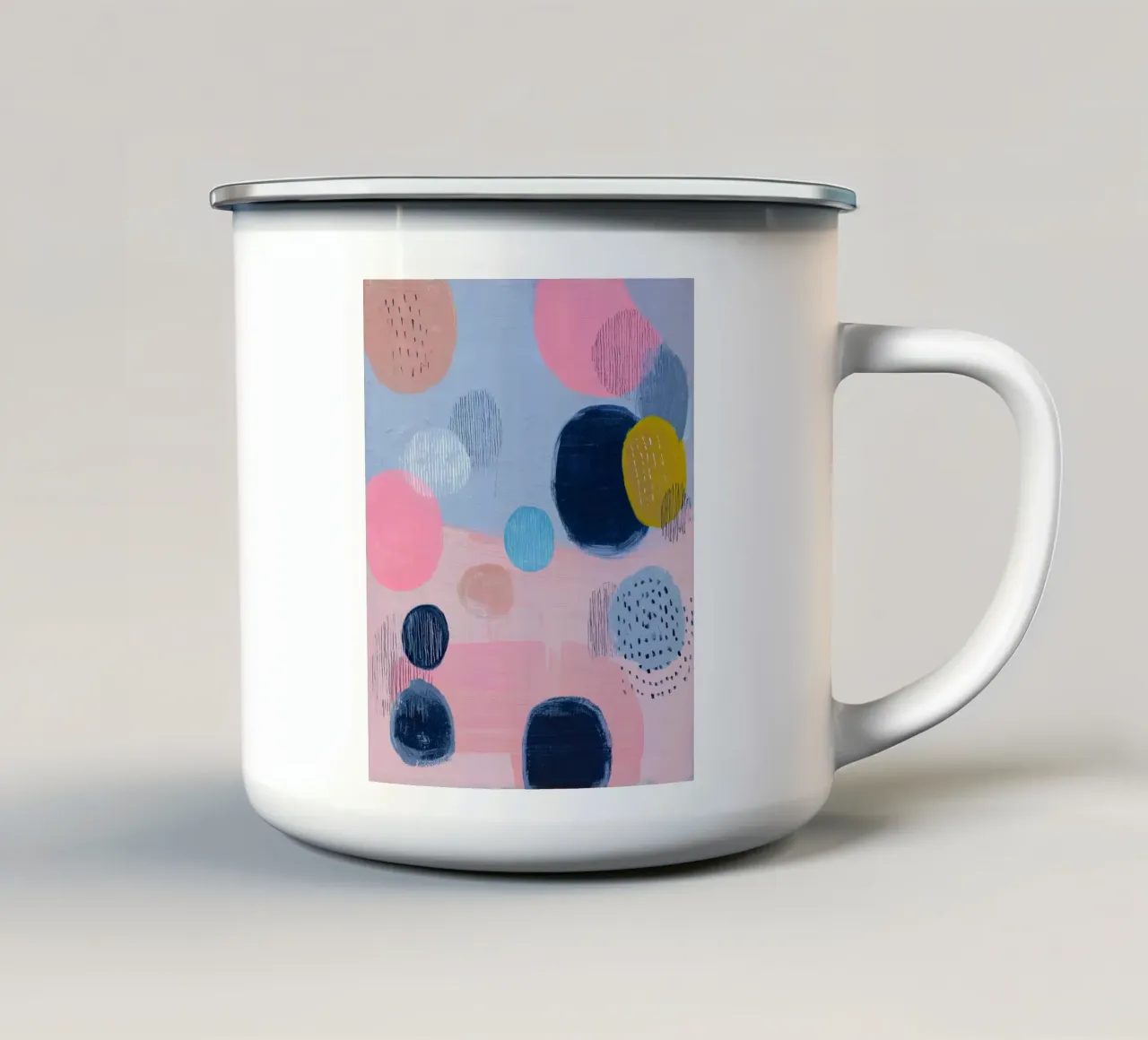 Soft Pastel Modern Abstract Dot Art tazza in smalto da StudioVO