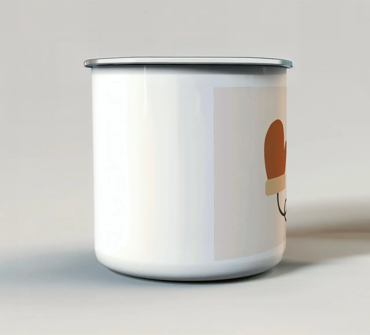 Auguri d'inverno - Muffole minimaliste tazza in smalto da Nordic Noel Studio