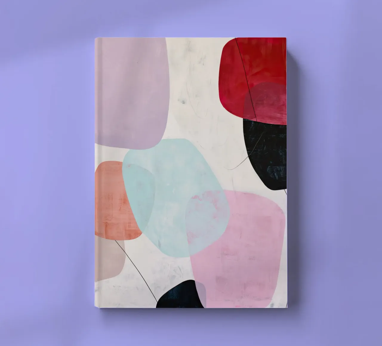 Soft Shapes Modern Abstract Art Print notebook by StudioVO