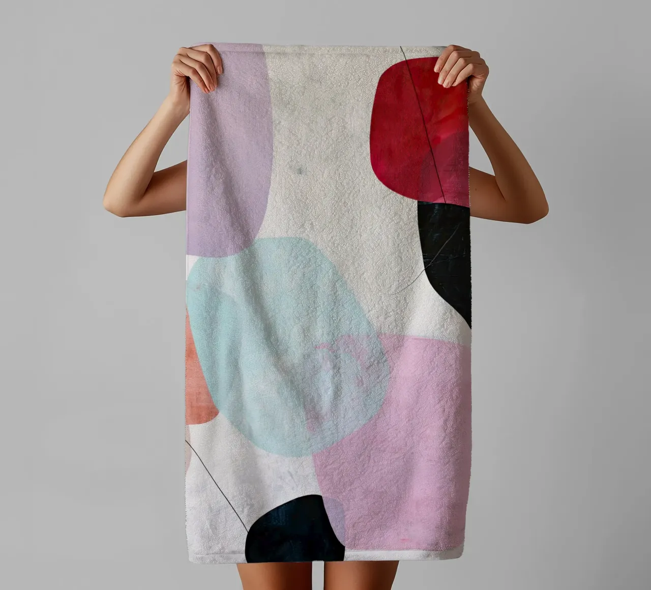 Soft Shapes Modern Abstract Art Print Handtuch von StudioVO